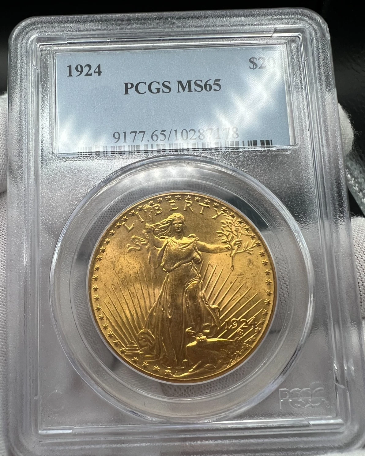 1924 $20 Gold Saint Guadens Double Eagle PCGS MS 65