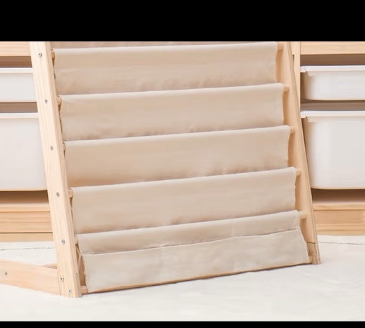 Wooden Bookshelf for Kids 4 Tier Kids Organizer Natural (24"L x 11"W x 20"H)