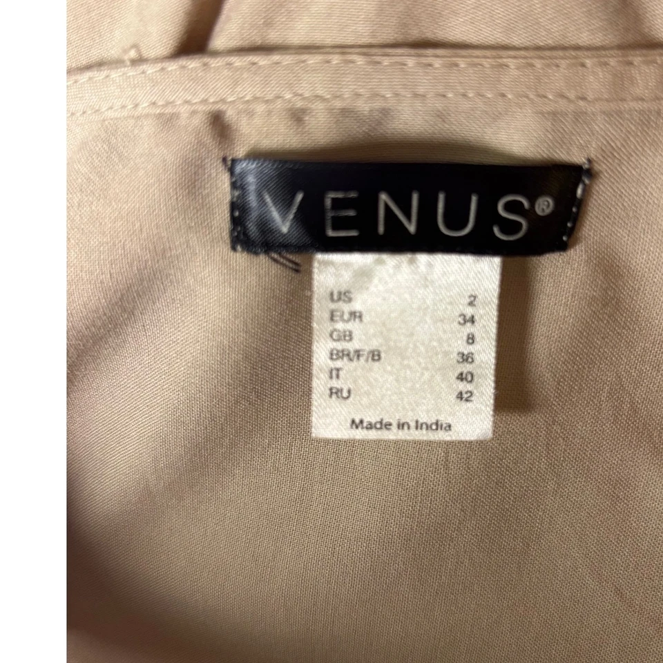 Venus Women's US 2 Boho Bell Sleeve Crochet Trim Maxi Cardigan Duster Sand Tan - Image 2 of 4