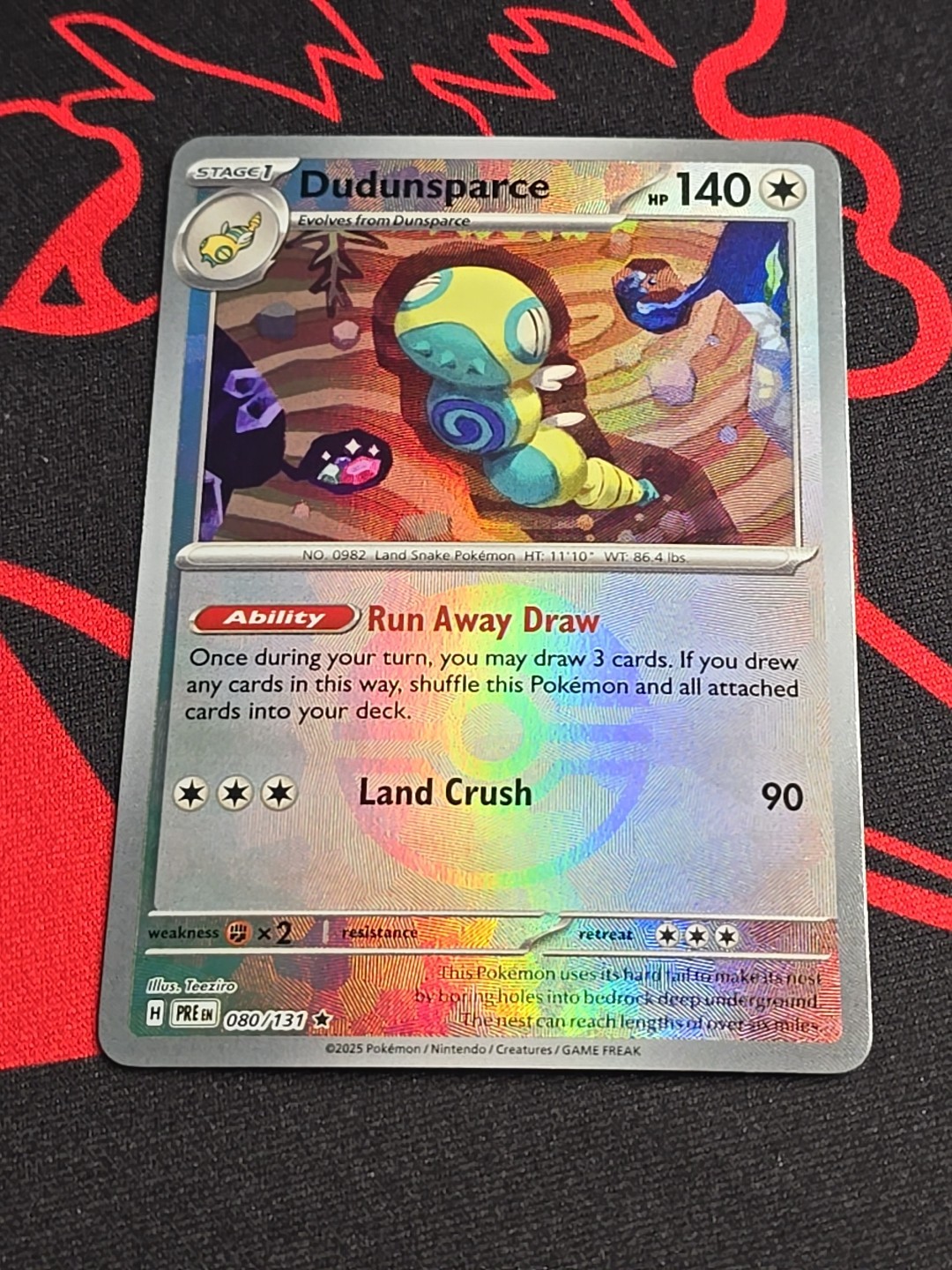 Dudunsparce NM 080/131 Sv: Prismatic Evolutions Pokemon TCG Pokeball Holo