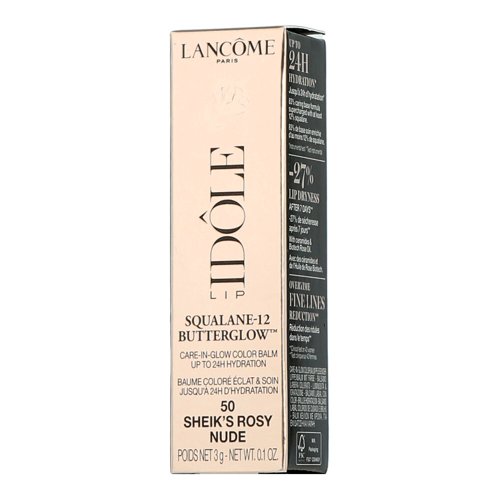 Сквалан для губ Lancôme Idôle-12 оттенков сливочного масла - 50 оттенков розового нюдового цвета Sheiks, 3 г
