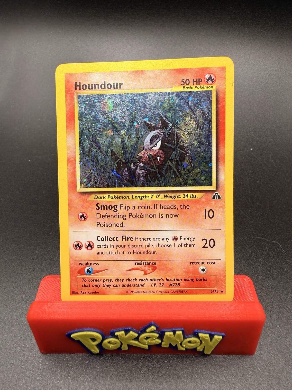 Houndour - 5/75 - Holo Rare - Unlimited Edition  Neo Discovery (MP/LP) Pokemon