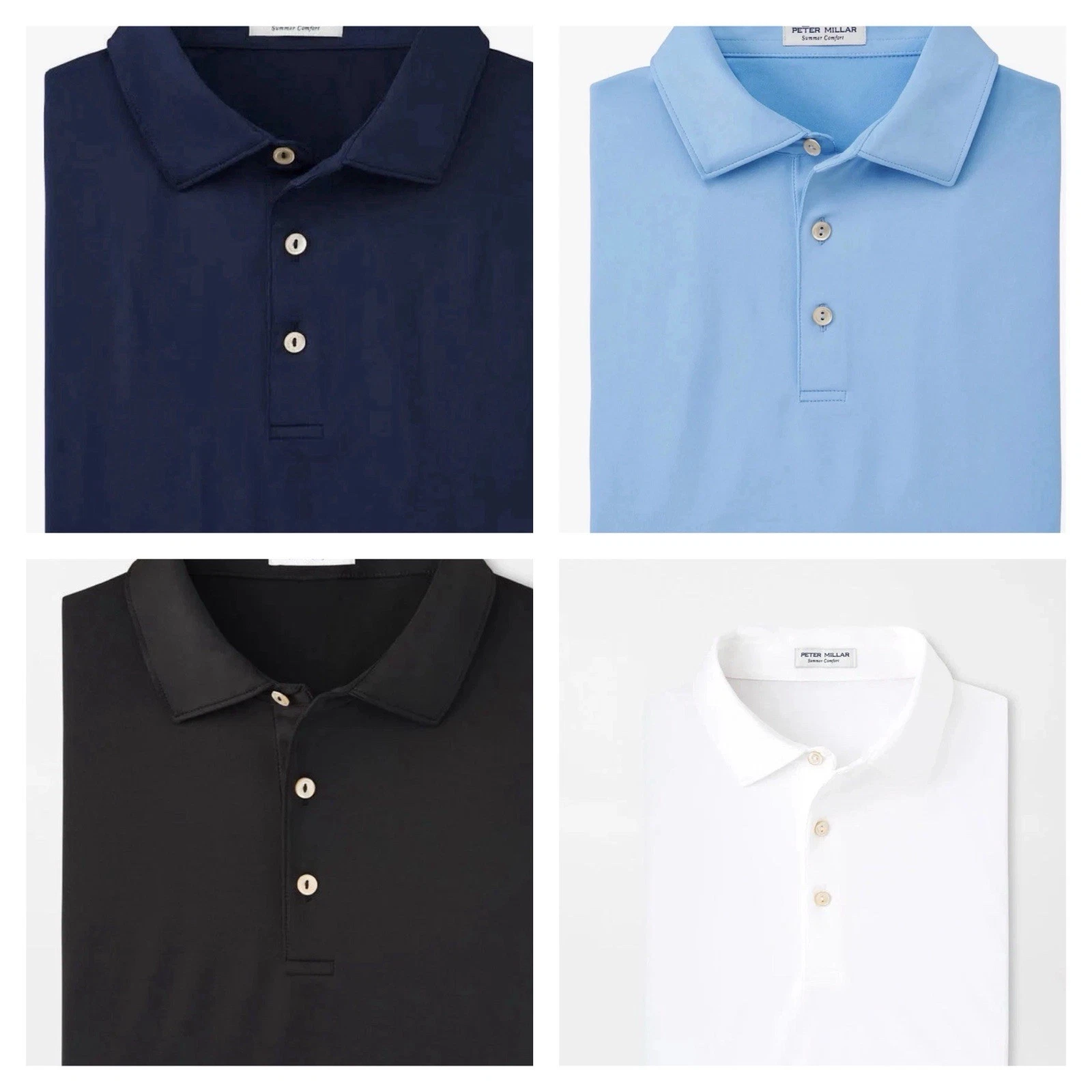 Peter Millar Crown Sport Polo Shirt Summer Comfort Solid NWT VARIETY COLORS
Opens in a new window or