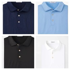 Peter Millar Crown Sport Polo Shirt Summer Comfort Solid NWT VARIETY COLORS