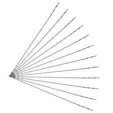 Murtenze 12PCS Spiral Scroll Saw Blades, Plain End Blades 3#, silver