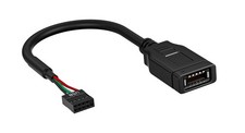 SSSUWP Motherboard USB 2.0 to Type C Front Panel Cable, 6 inches, Black