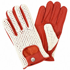 Men's Driving Gloves Chauffeur Leather Dress Fashion Classic Vintage Cognac Soft