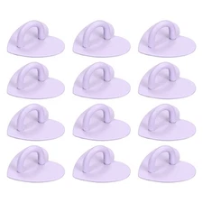 12pcs Phone Ring Holder 1" Adhesive Heart Cell Phone Ring Finger Grip, Purple