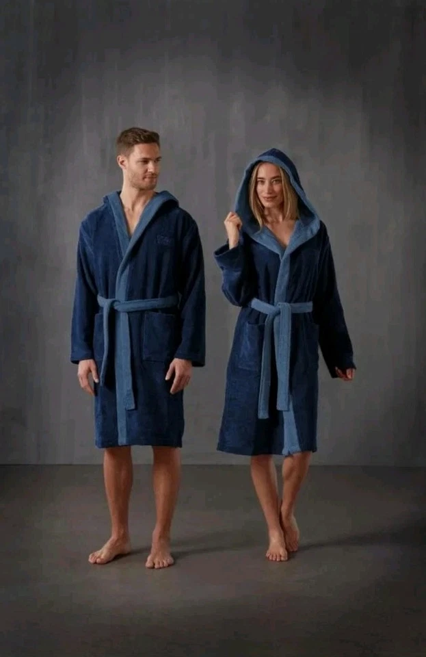 Looks by Wolfgang Joop Unisex Bademantel Morgenmantel  Saunamantel Größen S - XL - Bild 3 von 4