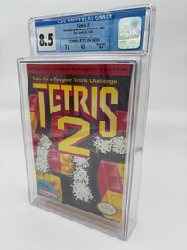 Tetris 2 (NES, 1993) &ndash; CGC 8.5 CIB &ndash; Nintendo Entertainment System &ndash; Graded
