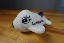 Lufthansa Airlines Airplane Plane 4" Airbus Blue Company Logo Mini Plush Toy