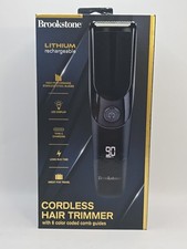 Brookstone Cordless Hair Trimmer Lithium Rechargeable w/ 6 Color Coded Combs New