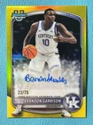2025 Bowman Basketball Yellow Refractor Brandon Garrison #CPA-BG