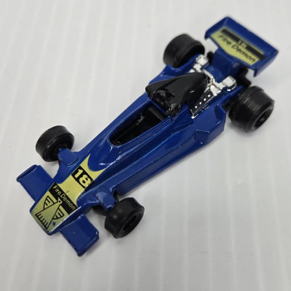 Vintage Fire Demon #18 Die Cast Speed Wheels brand Race Car Made in Hong Kong - Image 2 of 4