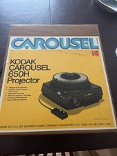 Vintage Kodak Carousel 650H Slide Projector Tray Original Box Manual w/remote