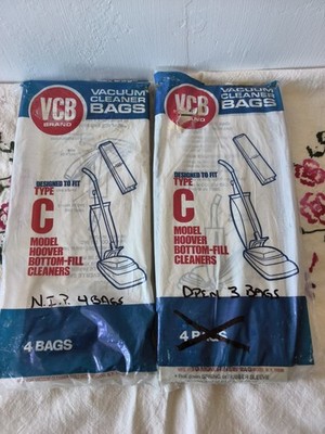 7 New Type C Hoover Bottom Fill Vacuum Cleaner Bags VCB (1 Open Pkg 1 NIP)
