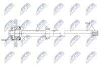 Zwischenwelle NTY NWP-NS-027 FüR Nissan Murano 2 Z51 VAN Dci 4X4 Cvtc