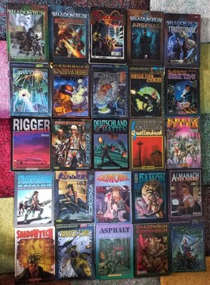 Shadowrun Sammlung 25 Regel-, Quellen- & Abenteuerbücher FanPro/FASA   2./3./4.