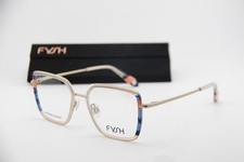 NEW FYSH 3748 S414 GUNMETAL CLEAR PINK BLUE AUTHENTIC EYEGLASSES 52-18