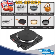 Hot Plate Electric Cooker Single Portable Table Top Kitchen Hob Stove 1000W UK