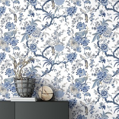 Chinoiserie Peel and Stick Wallpaper Removable Self 118.1'' x 15.8'' Classical