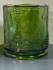 Indiana Glass Carnival Glass Harvest Grape Pattern Covered Canister Jar — listing 2