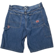 VTG Tommy Hilfiger Red Label Carpenter Shorts Men 40x13, Tag 38 Blue Denim Y2K