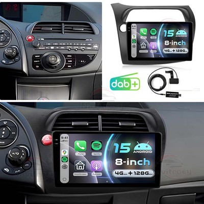 DAB+ 4+128G Autoradio Für Honda Civic VIII Hatchback 2006-11 Android 15 GPS Navi