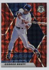 2021 Panini Mosaic Reactive Red Mosaic Prizm George Brett #167 HOF 0u66
