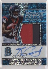 2018 Panini Spectra Rookie Neon Blue Prizm 53/75 Keke Coutee #229 Patch Auto 0s5