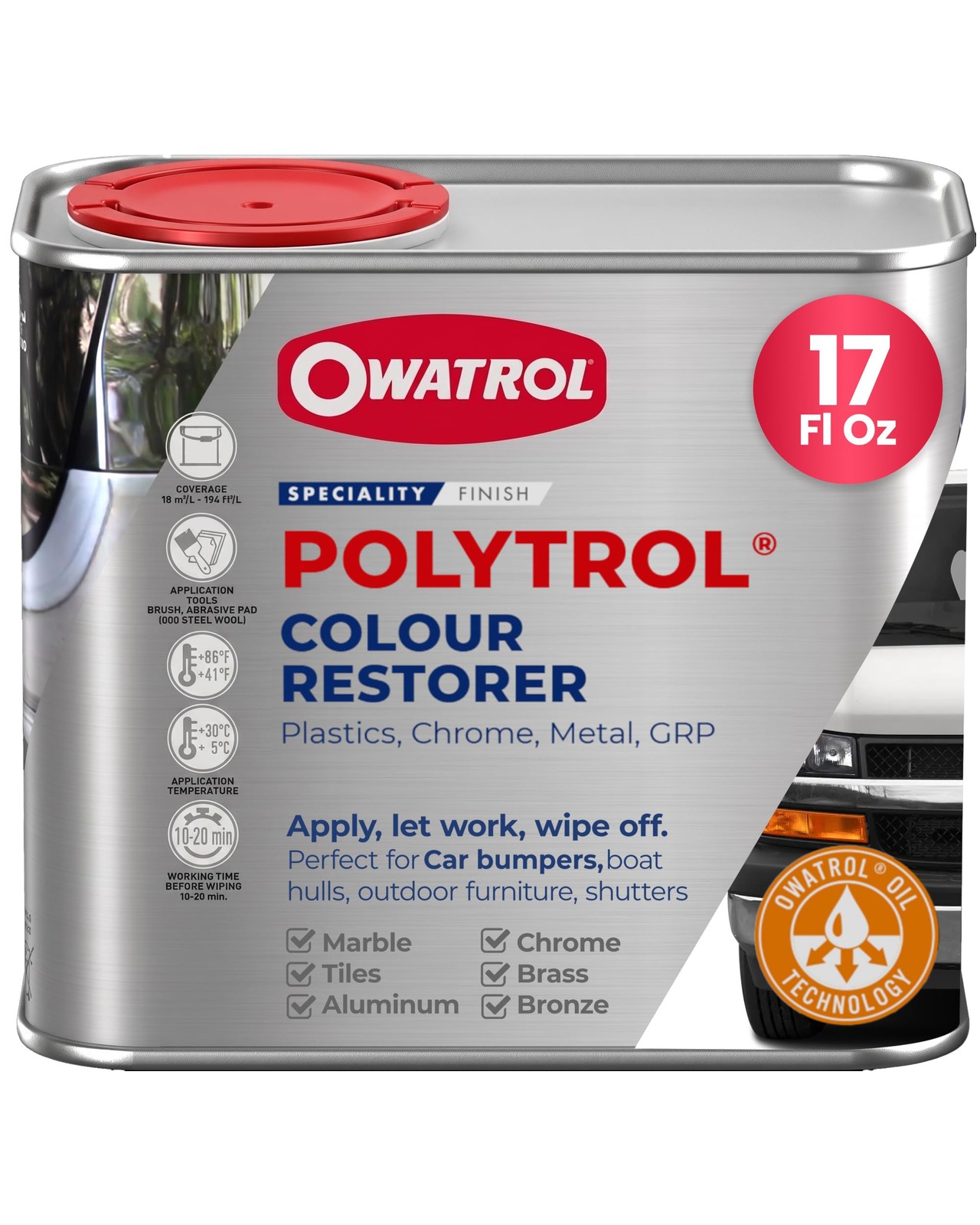 Owatrol Colour Restorer Polytrol 0.5L,For Cars, Bikes, Furniture, Plastics - Image 4