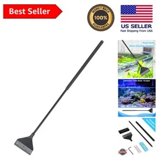 Efficient Aquarium Algae Scraper with 10 Stainless Steel Blades & Safety Cover