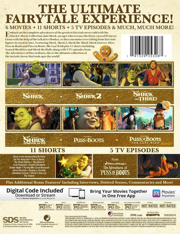 Shrek 6-Movie Collection Blu-ray  NEW Foto 4 de 4