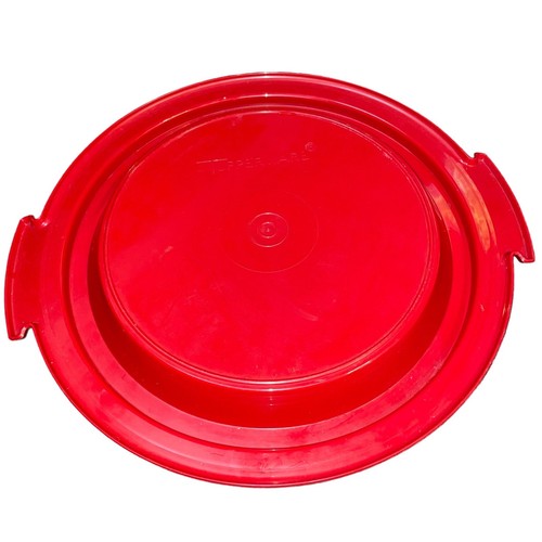 Vintage Tupperware Cake Pie Bottom Replacement Base Plate 719 USA Red 10" - Picture 2 of 7