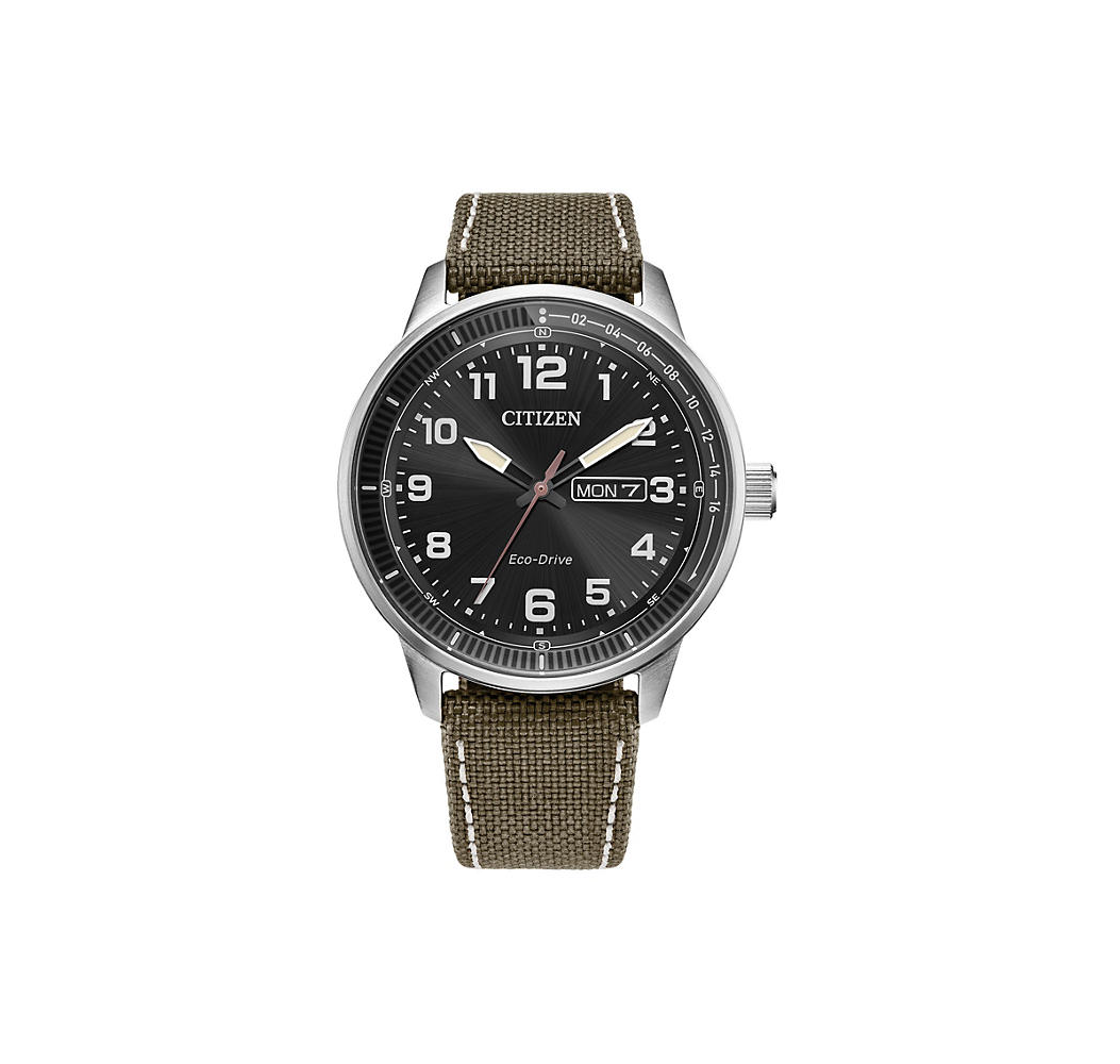 Citizen BM8590-28E Eco-Drive Weekender Analogue Green Nylon Watch