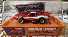 Aurora AFX Magna-Sonic Javelin HO Slot Car Red/White 1978 MPN 1069