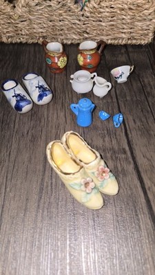 vintage ceramic miniatures lot Trinket Box 