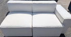 Ex Display Swyft 2 Seater Sherpa Pearl Chaise Longue NOTE LOCAL DELIVERY ONLY
