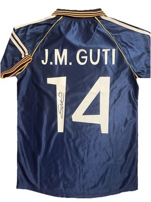 Guti Hand Signed Real Madrid Third Jersey With Exact Proof & COA