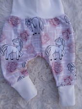 Handmade Pumphose Gr.68 Rosa Babyhose  Pferdemotiv
