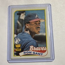 Topps 1989 Ron Gant #296 Atlanta Braves MLB Baseball Trading Card