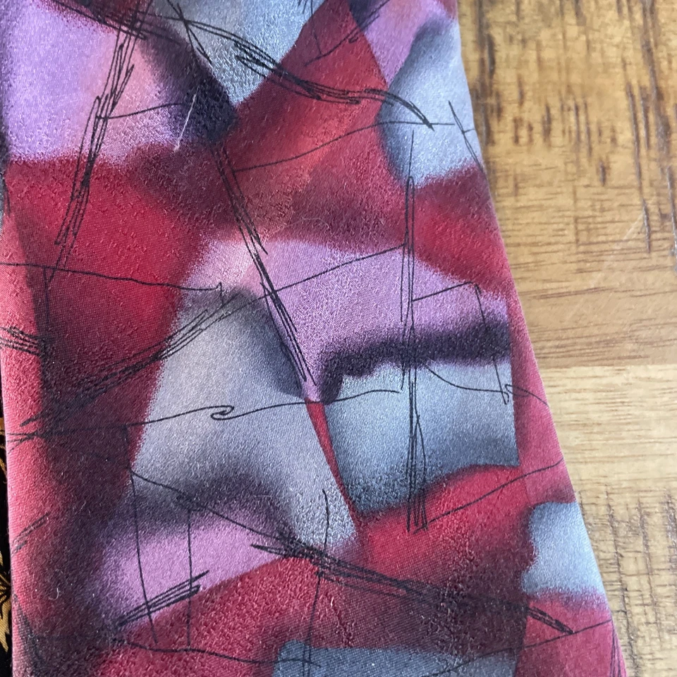 Jerry Garcia Lote de 3 Corbatas Corbata de Seda Arte Abstracto Grateful Dead ¡BONITA! Foto 4 de 4