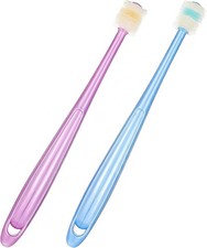 2Pcs 360-Degree Small Dog and Cat Soft Toothbrush Pet Toothbrush, Long Handle