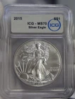 2015 US Silver Eagle  ICG MS70