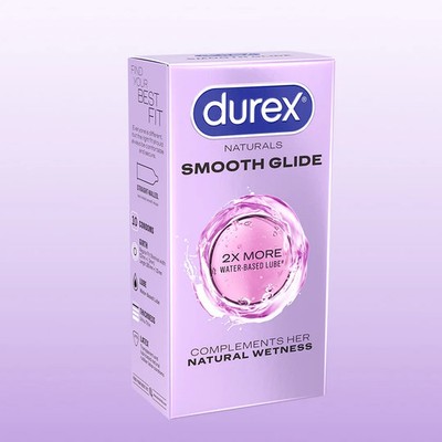 Durex Naturals Smooth Glide Condoms (Pack Of 2) - 20 Pcs - FREE SHIPPING