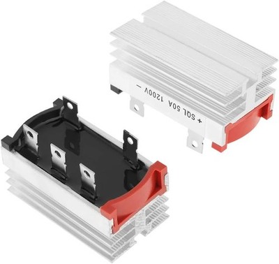 Bridge Rectifier Module 50A 1200V 3 Phase Diode Heatsink AC to DC 6x3.5x4cm