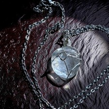 Clear Quartz, Wire Wrapped Pendant Necklace- Brazilian Crystal Jewelry