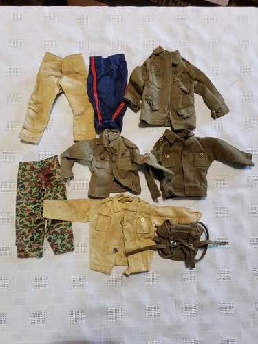 Vintage 1960s GI Joe Clothing/ Lot of 8 / Various Conditions/ 4 with Tags Hasbro