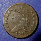 Photo of a 1810-P Half Cent from an eBay listing that sold on Jul 8, 2026