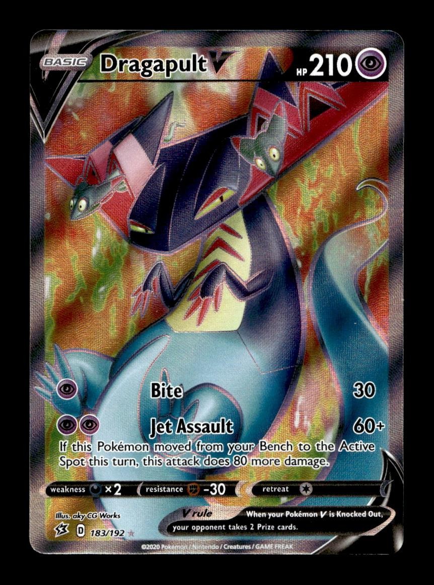Dragapult V 183/192 Ultra Rare Rebel Clash Pokemon Holo Near Mint